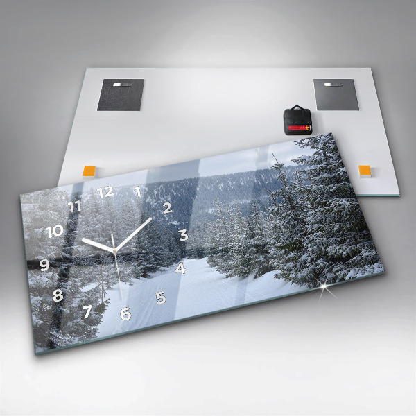 Horizontálne hodiny České Krkonoše v zime