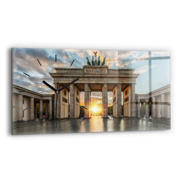 Horizontálne hodiny Brandenburská brána v Berlíne