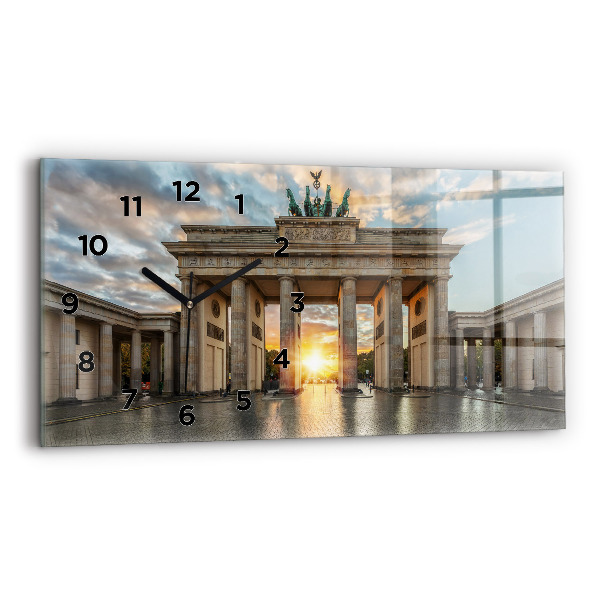 Horizontálne hodiny Brandenburská brána v Berlíne