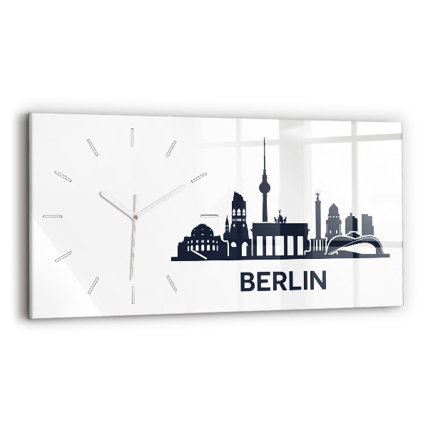 Horizontálne hodiny Ilustrácie mesta Berlín