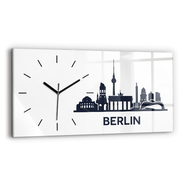 Horizontálne hodiny Ilustrácie mesta Berlín