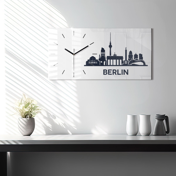 Horizontálne hodiny Ilustrácie mesta Berlín