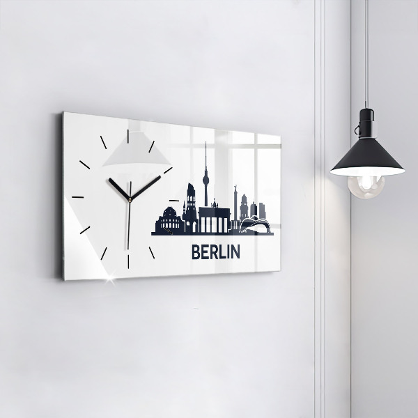 Horizontálne hodiny Ilustrácie mesta Berlín