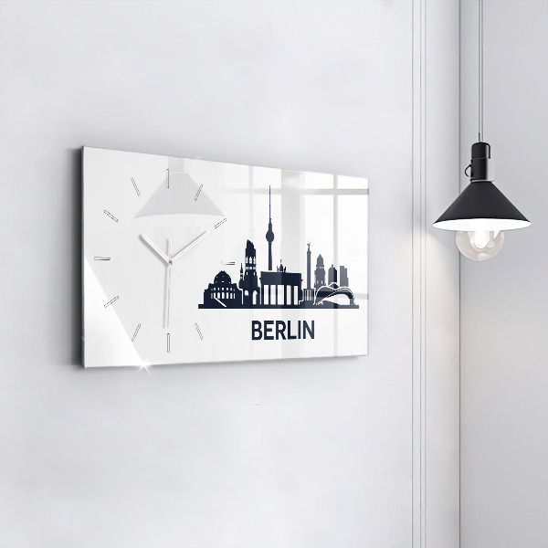 Horizontálne hodiny Ilustrácie mesta Berlín