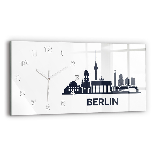 Horizontálne hodiny Ilustrácie mesta Berlín