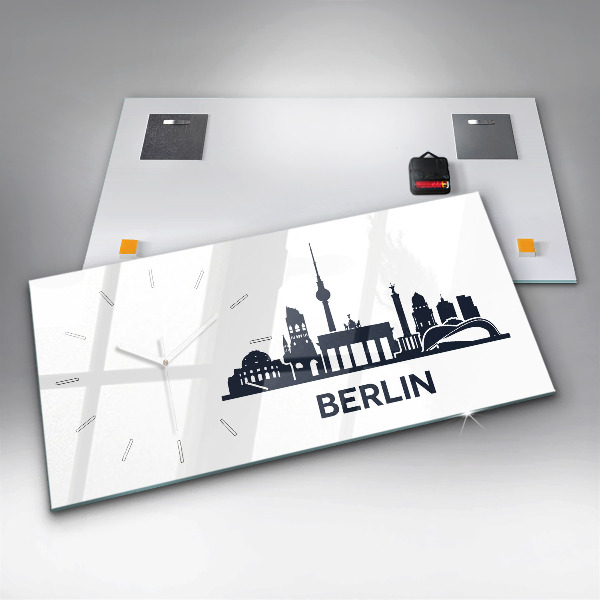 Horizontálne hodiny Ilustrácie mesta Berlín