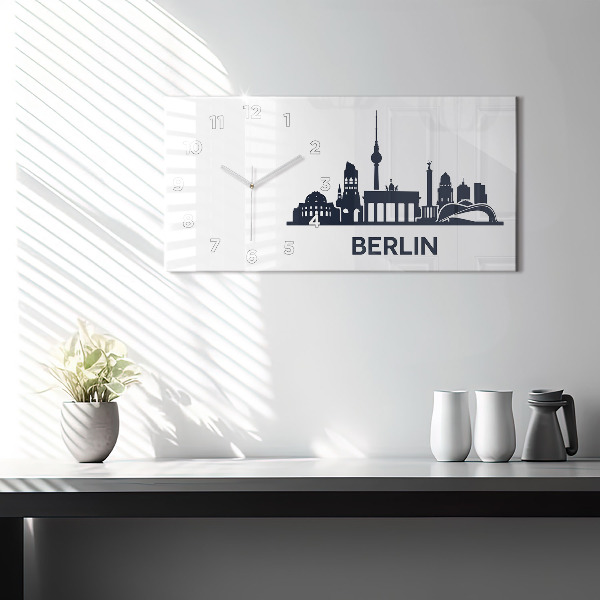 Horizontálne hodiny Ilustrácie mesta Berlín