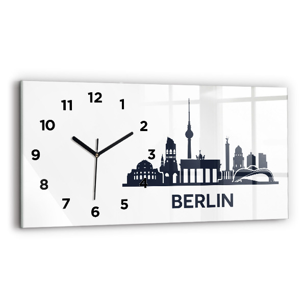 Horizontálne hodiny Ilustrácie mesta Berlín