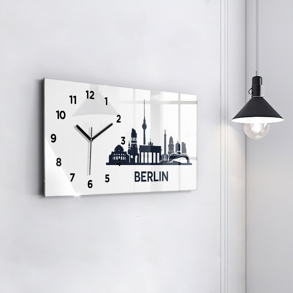 Horizontálne hodiny Ilustrácie mesta Berlín