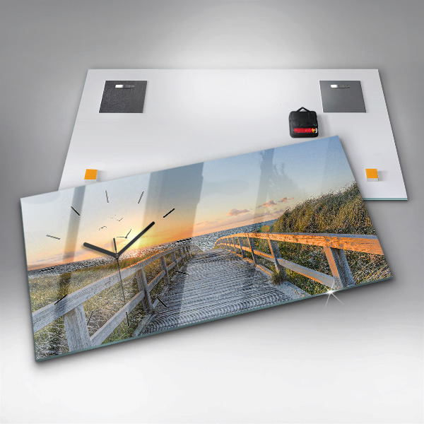 Horizontálne hodiny Plážová dovolenka