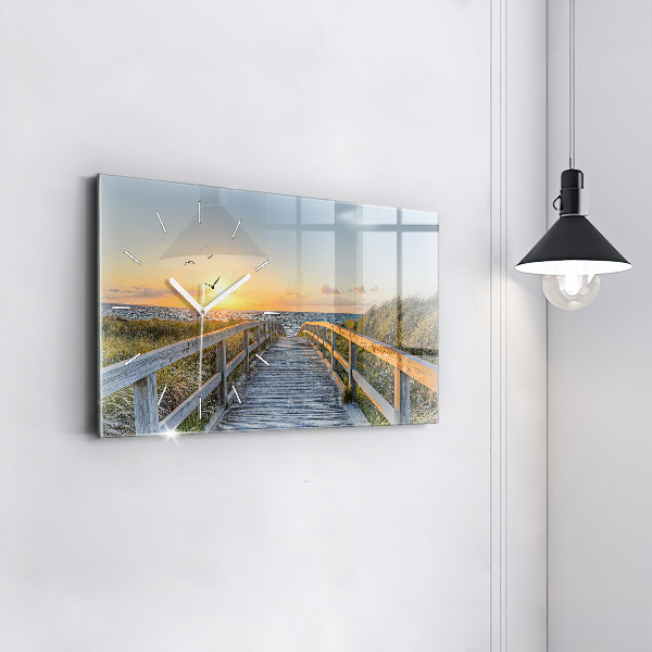 Horizontálne hodiny Plážová dovolenka