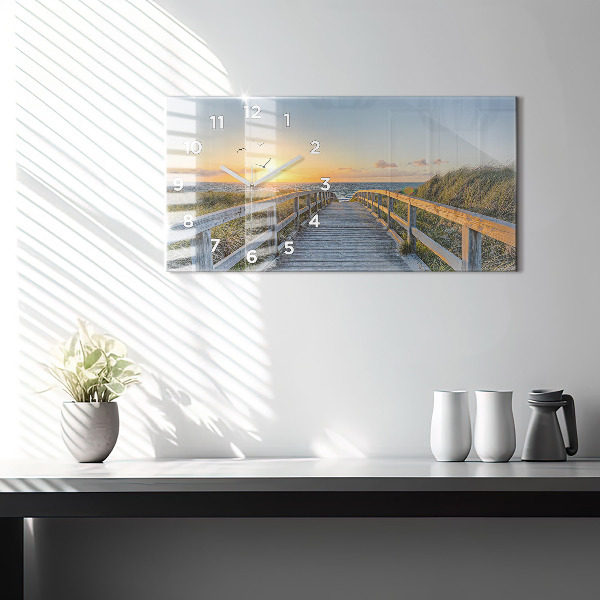 Horizontálne hodiny Plážová dovolenka