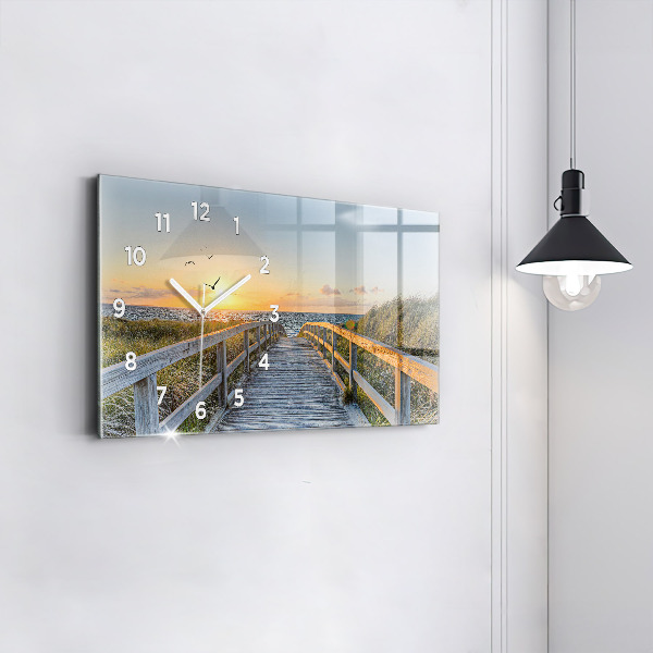 Horizontálne hodiny Plážová dovolenka