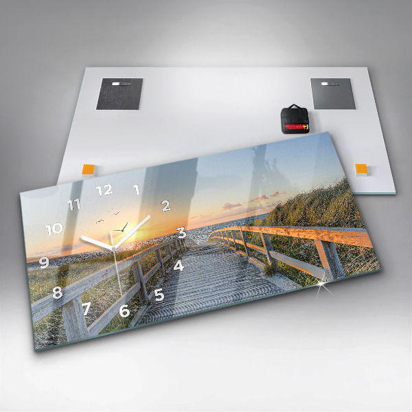 Horizontálne hodiny Plážová dovolenka