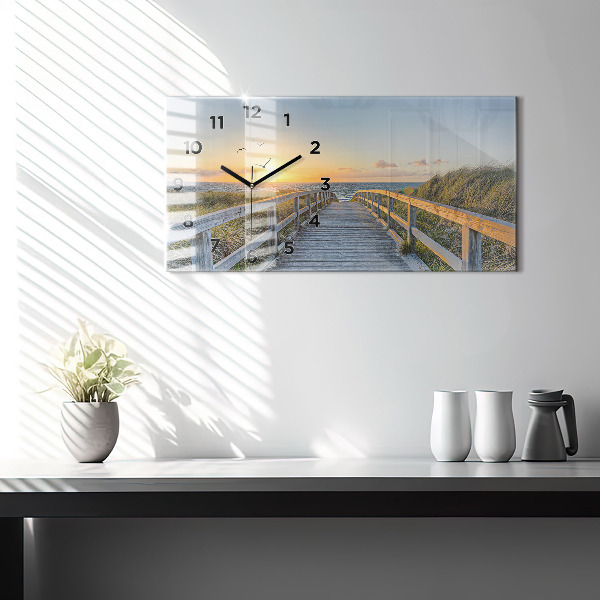 Horizontálne hodiny Plážová dovolenka