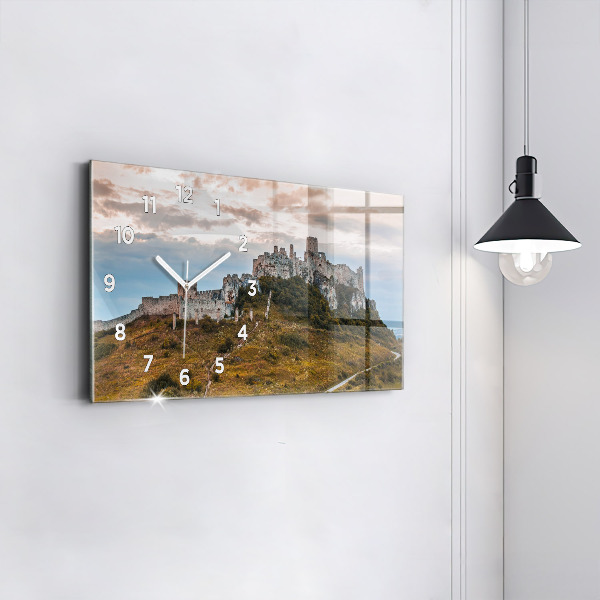 Horizontálne hodiny Spišský hrad na Slovensku