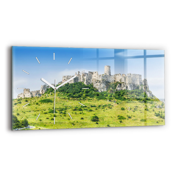 Horizontálne hodiny Spišský hrad na Slovensku