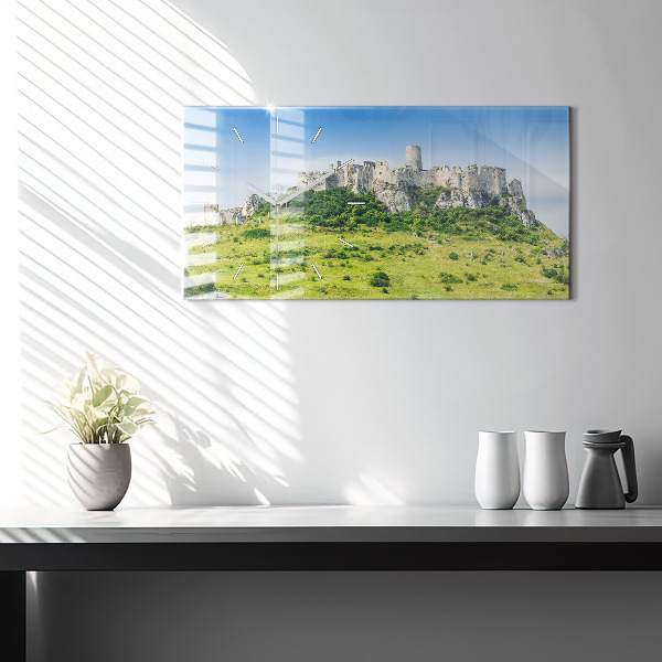 Horizontálne hodiny Spišský hrad na Slovensku