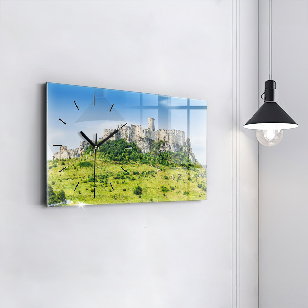 Horizontálne hodiny Spišský hrad na Slovensku