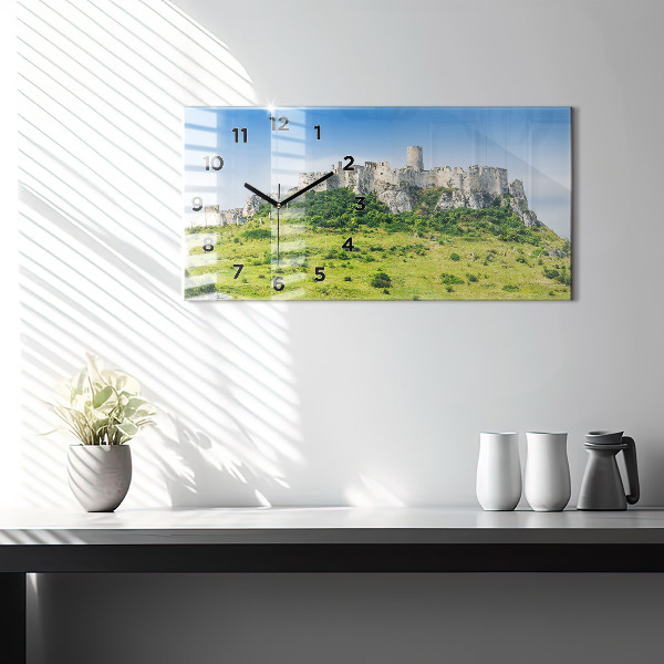 Horizontálne hodiny Spišský hrad na Slovensku