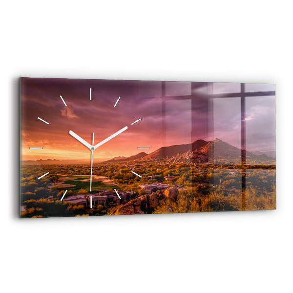 Horizontálne hodiny Západ slnka v severnom Scottsdale