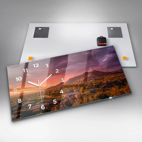 Horizontálne hodiny Západ slnka v severnom Scottsdale