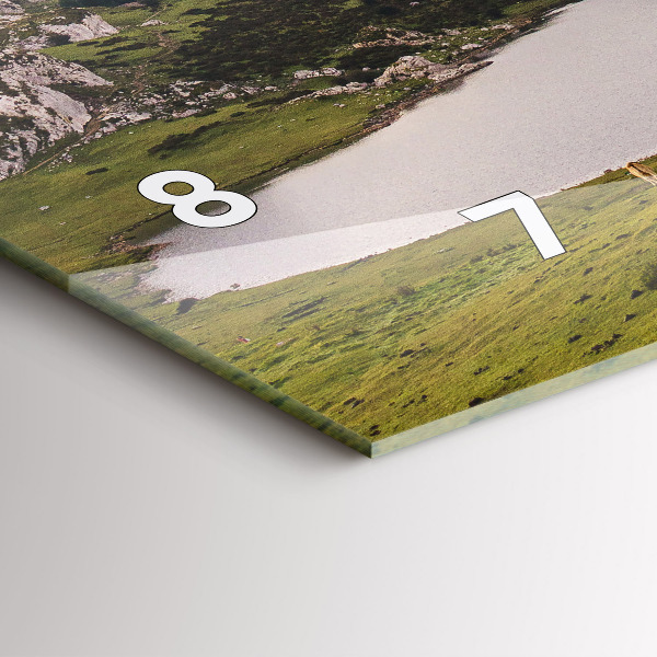 Horizontálne hodiny Jazero a pohorie Pyreneje