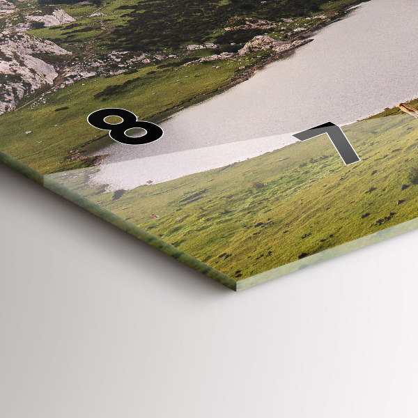 Horizontálne hodiny Jazero a pohorie Pyreneje