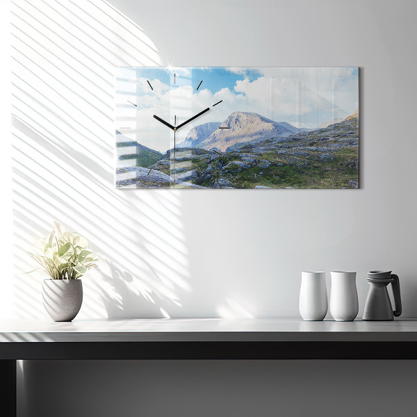 Horizontálne hodiny Skalnatá krajina