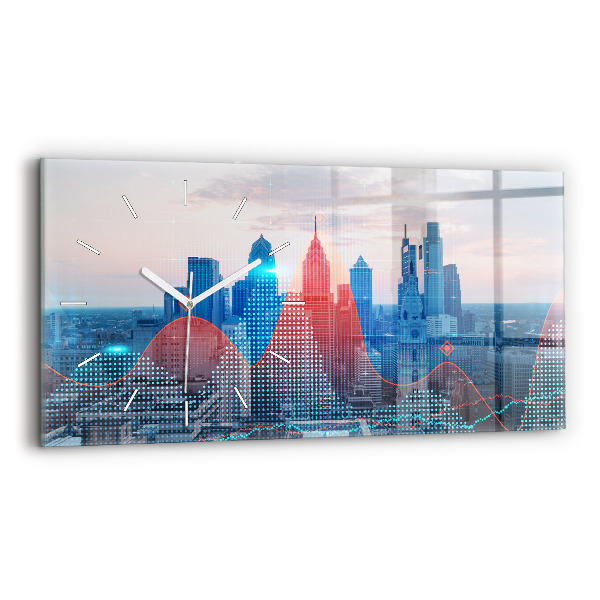 Horizontálne hodiny Mrakodrapy vo Philadelphii