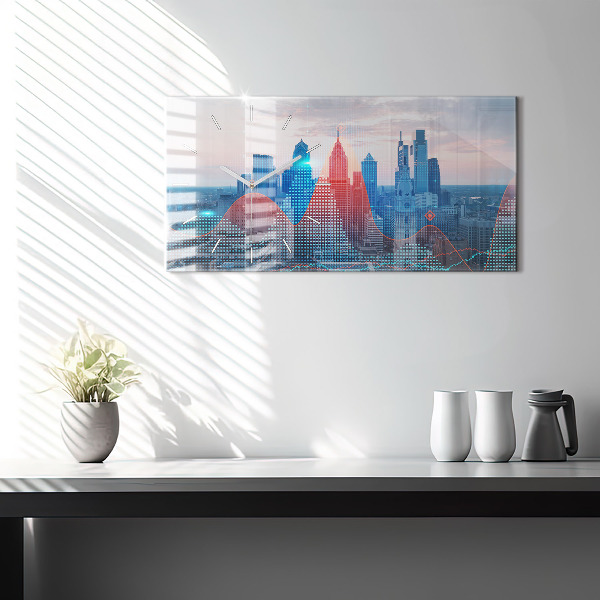 Horizontálne hodiny Mrakodrapy vo Philadelphii