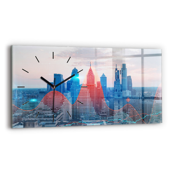 Horizontálne hodiny Mrakodrapy vo Philadelphii