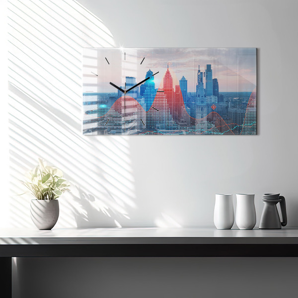 Horizontálne hodiny Mrakodrapy vo Philadelphii