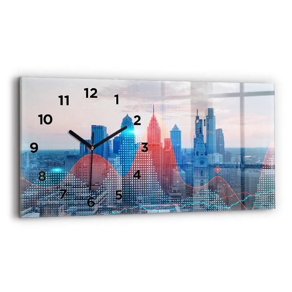 Horizontálne hodiny Mrakodrapy vo Philadelphii