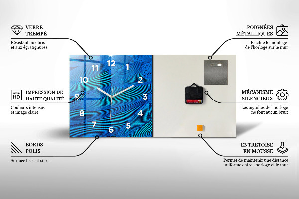 Horizontálne hodiny Lyžiar v Alpách