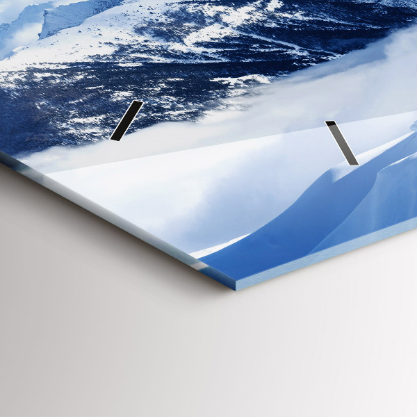 Horizontálne hodiny Horská panoráma