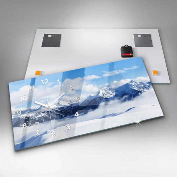 Horizontálne hodiny Horská panoráma