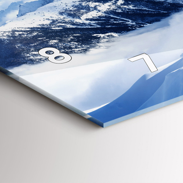 Horizontálne hodiny Horská panoráma