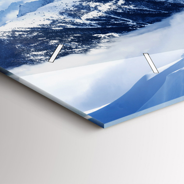 Horizontálne hodiny Horská panoráma