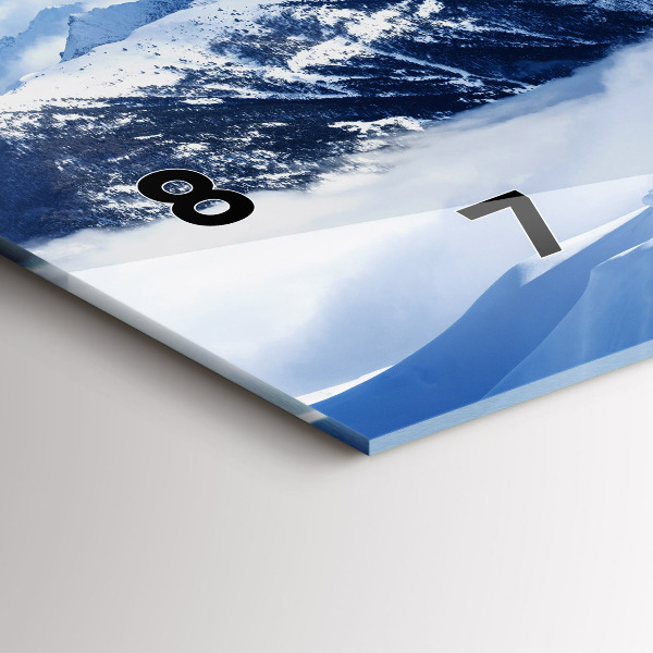 Horizontálne hodiny Horská panoráma