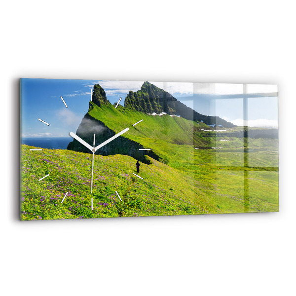 Horizontálne hodiny Islandská rezervácia Hornstrandir
