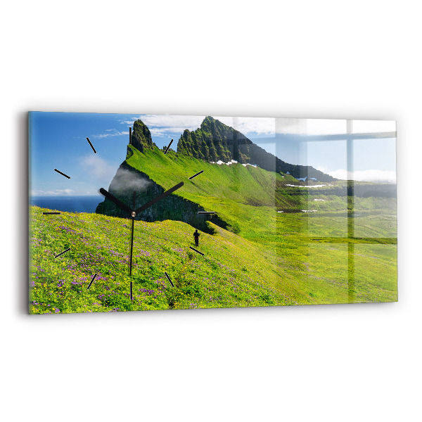 Horizontálne hodiny Islandská rezervácia Hornstrandir