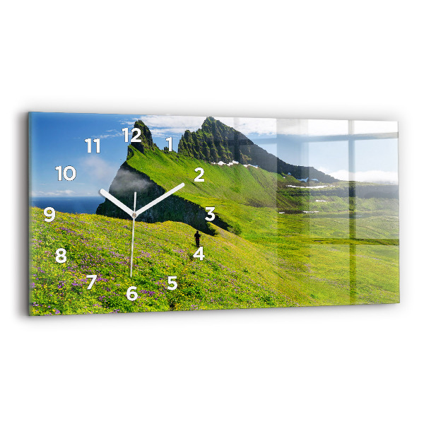 Horizontálne hodiny Islandská rezervácia Hornstrandir