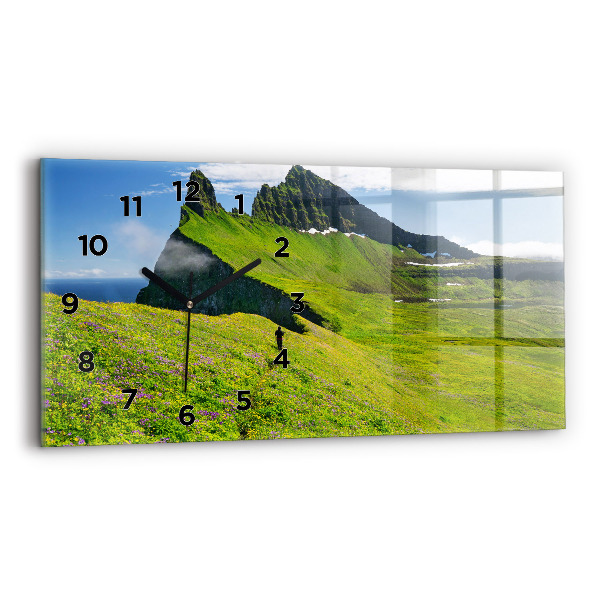 Horizontálne hodiny Islandská rezervácia Hornstrandir