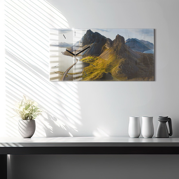 Horizontálne hodiny Cesta na Islande