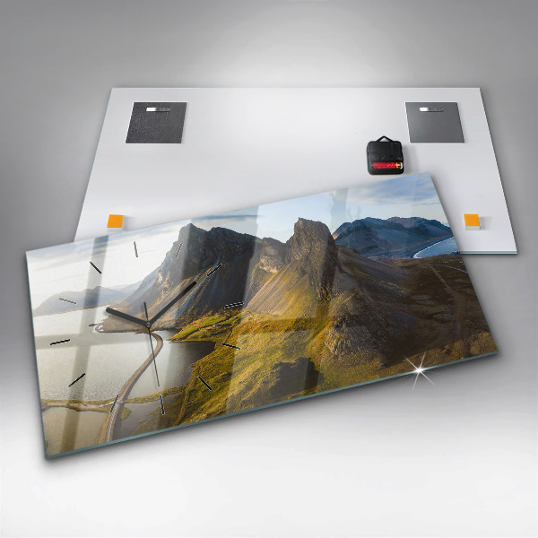 Horizontálne hodiny Cesta na Islande