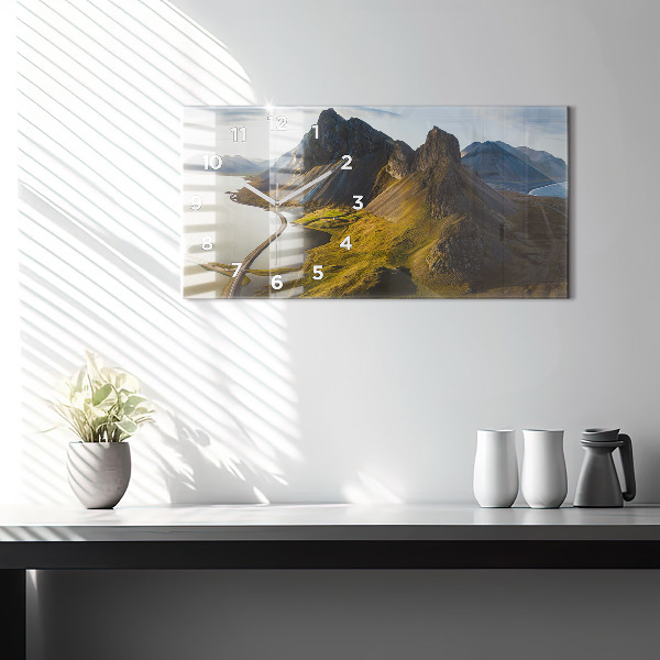 Horizontálne hodiny Cesta na Islande