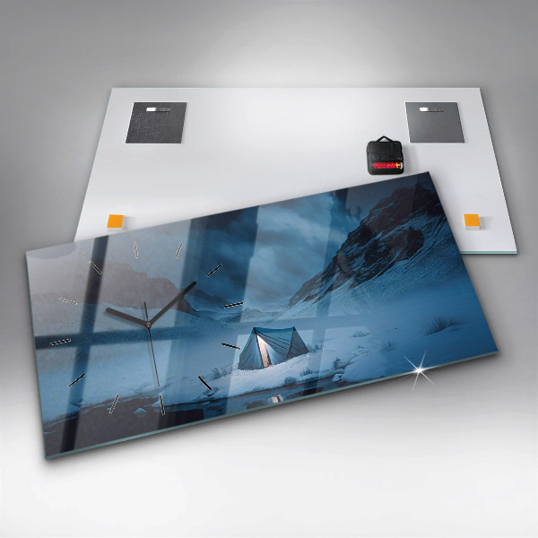 Horizontálne hodiny Stan v horách na Islande