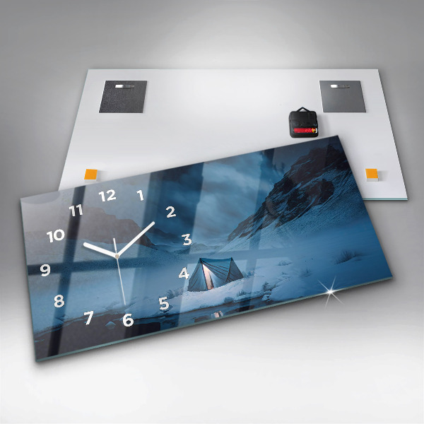 Horizontálne hodiny Stan v horách na Islande