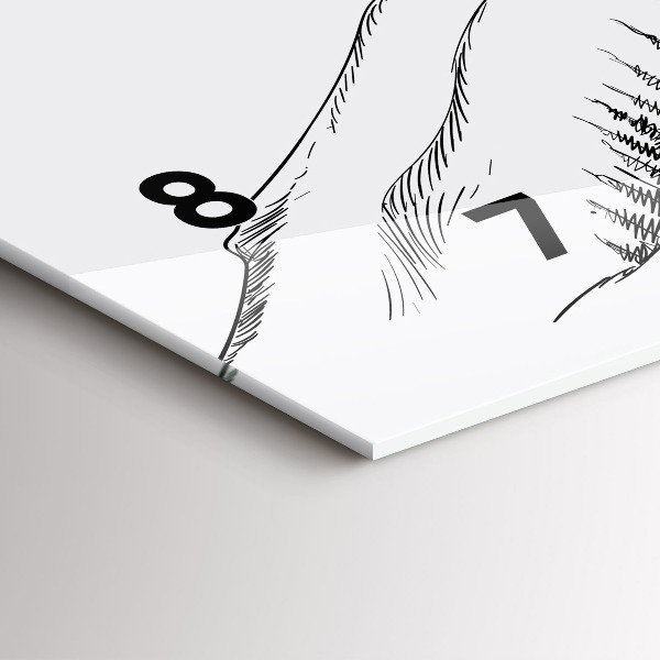 Horizontálne hodiny Kreslené hory